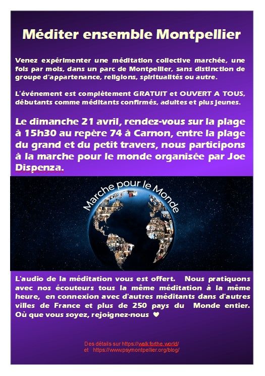 Méditation mondiale pour le Monde Dimanche 21 avril 2024